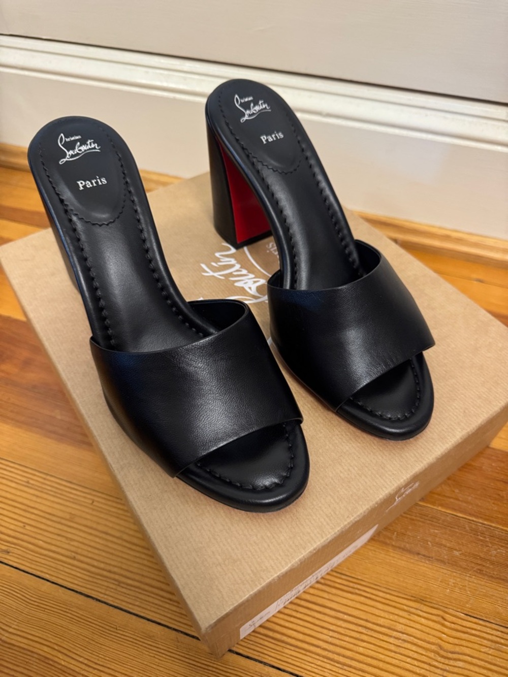 Christian Louboutin Black Jane mule